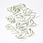 Botanical Olive Leaves Wall Stickers - Plastic-free wall decals for easy home decor