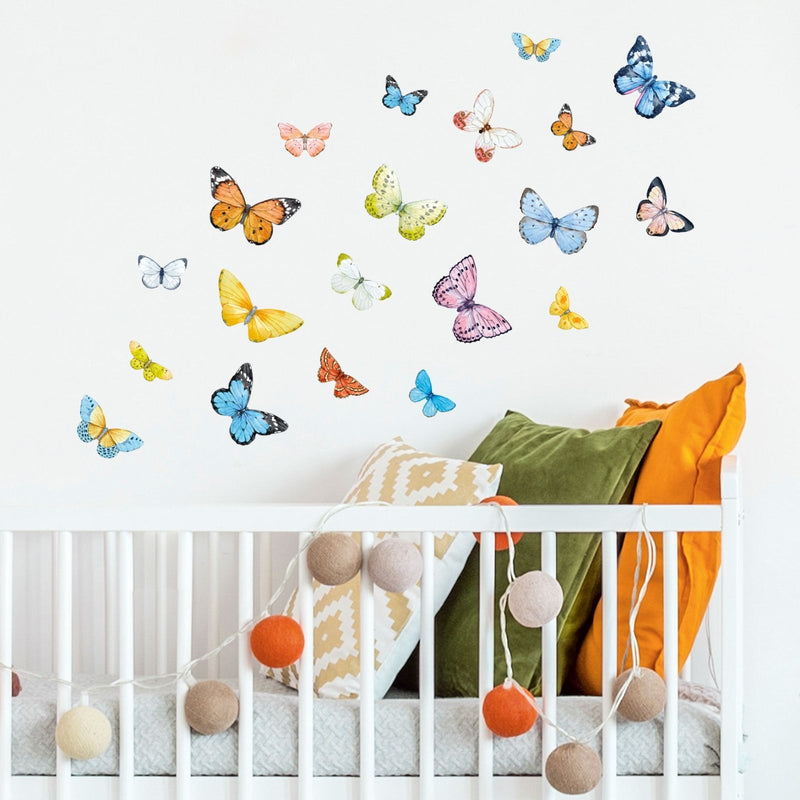 Butterflies Watercolour Wall Stickers, wall decals by Made of Sundays