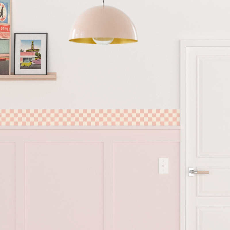 Checkerboard Wallpaper Border - Peel & Stick Wallpapers by Made of Sundays