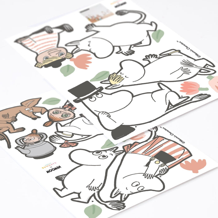 Cheerful Moomin Characters Wall Stickers