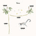 Climbing Lemur and tropical leaves Wall Stickers - Made of Sundays