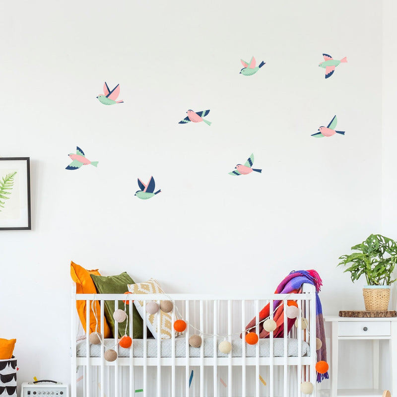 Coloful Forest Birds Wall Stickers, wall decals by Made of Sundays