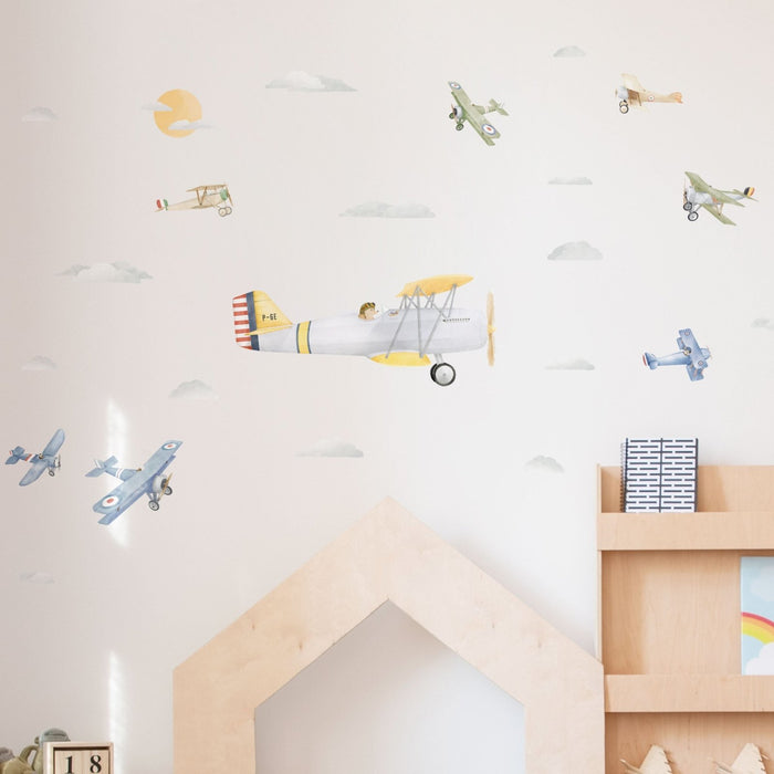Dog Pilot Airplane Wall Stickers