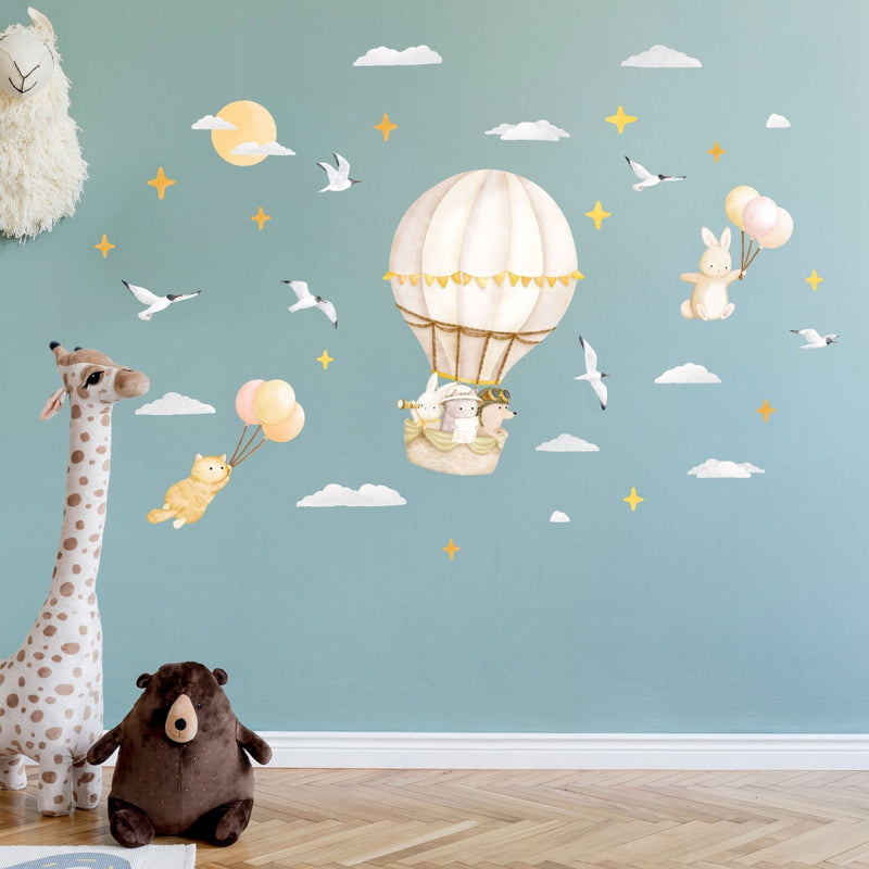 Explorers Big Hot Air Balloon Wall Stickers