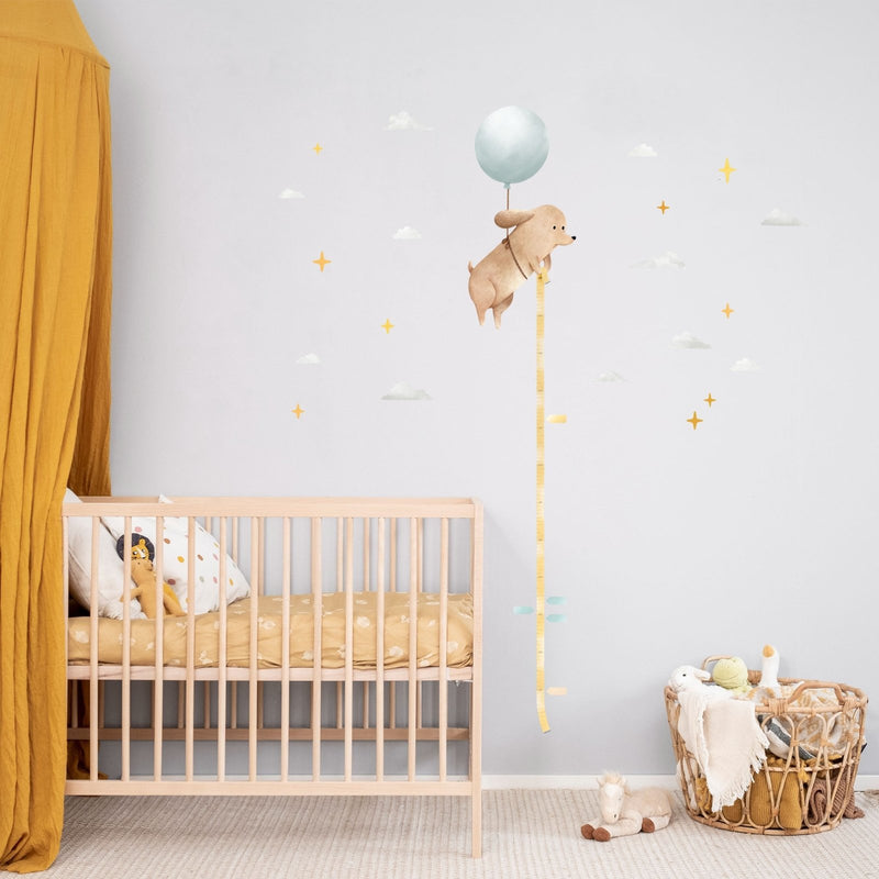 Floating Dog Height Chart Wall Sticker - Made of Sundays