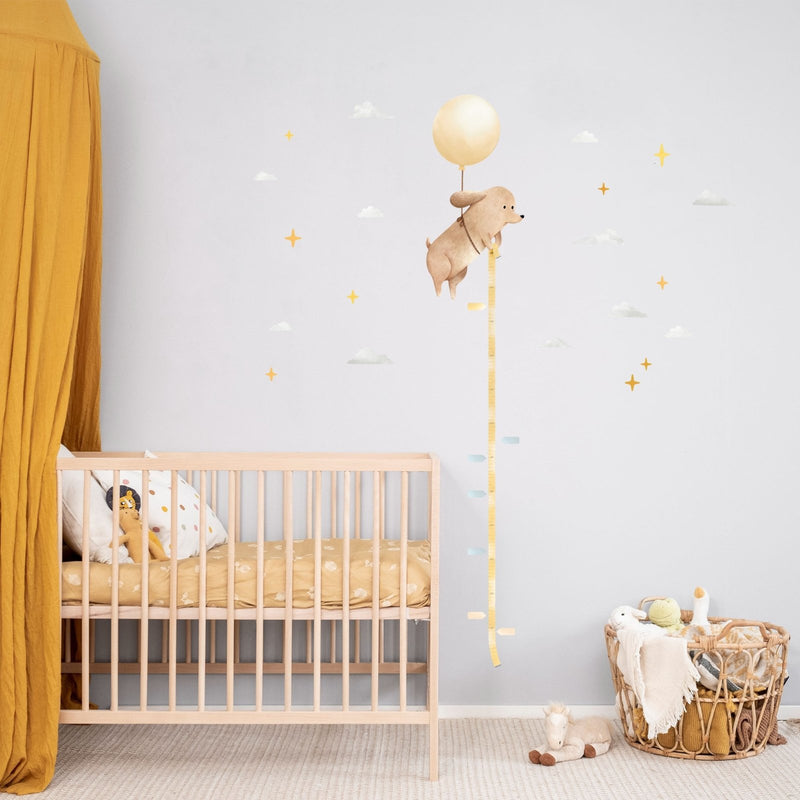 Floating Dog Height Chart Wall Sticker - Made of Sundays
