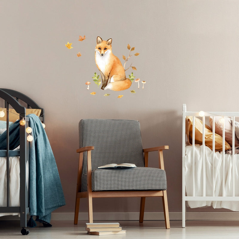 Forest Friends Fox Wall Sticker, wall decals by Made of Sundays