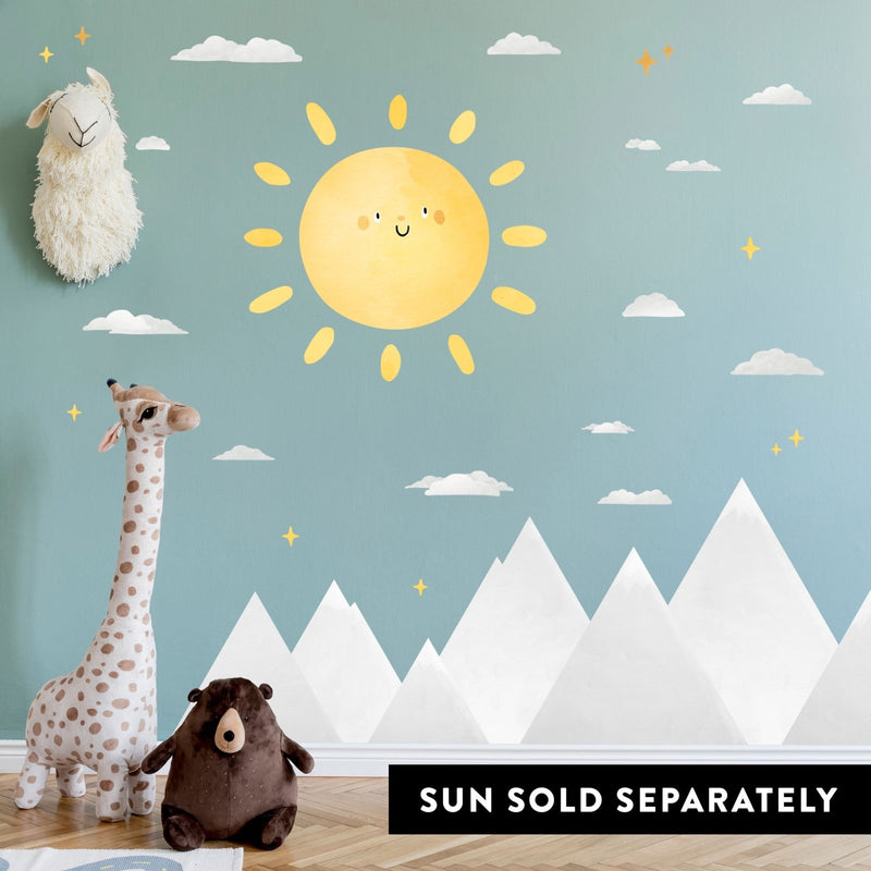 Petits autocollants muraux Montagne grise