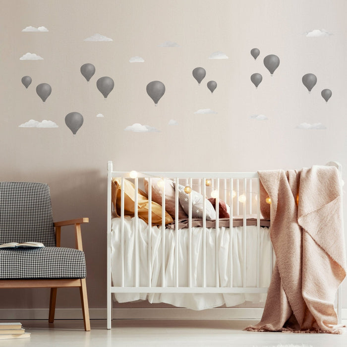 Watercolour Hot Air Balloon Theme Pack, wall decals by Made of Sundays