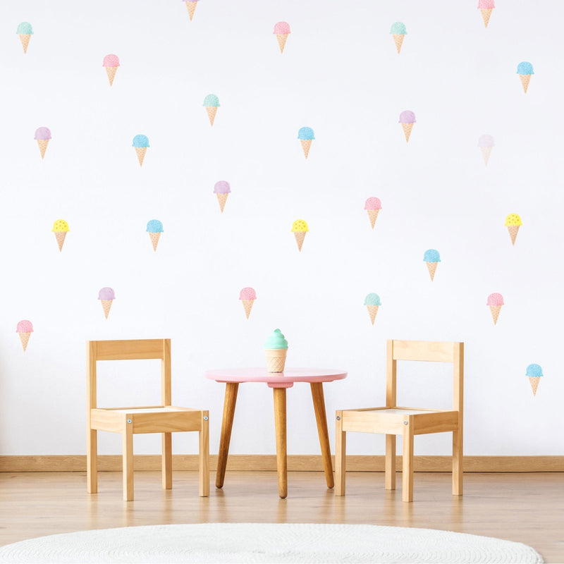 Ice Cream Cones Wall Stickers, wall decals by Made of Sundays