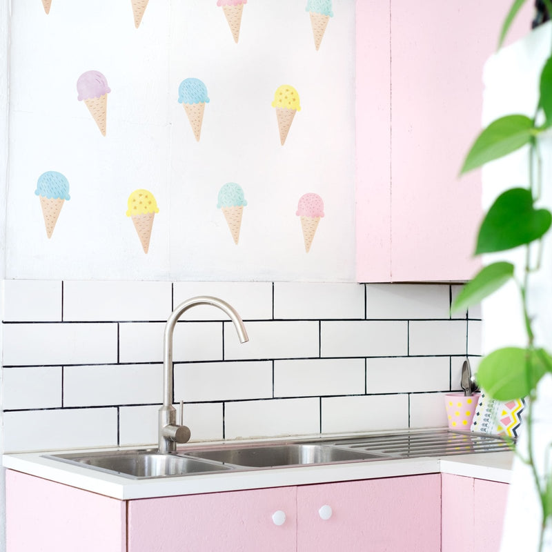 Ice Cream Cones Wall Stickers, wall decals by Made of Sundays
