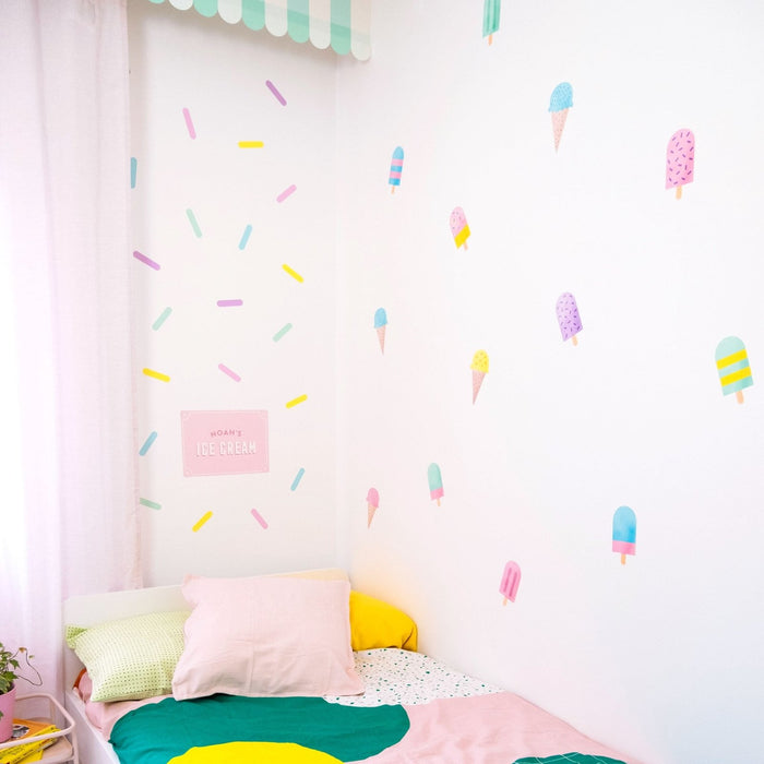 Ice Cream Wall Stickers Theme Pack, wall decals by Made of Sundays