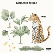 Jungle Leopard & Plants Wall Stickers - Made of Sundays