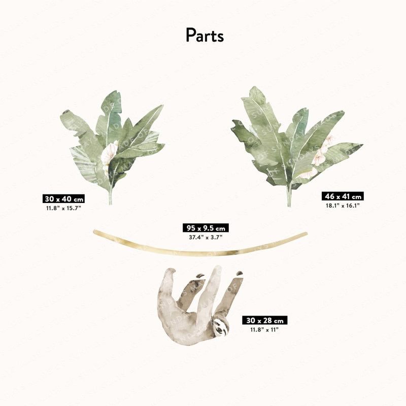 Autocollant mural Paresseux de la jungle