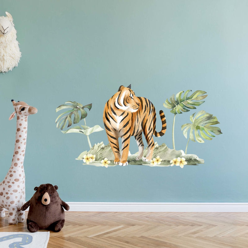 Jungle Tiger & Plants Wall Stickers - Made of Sundays