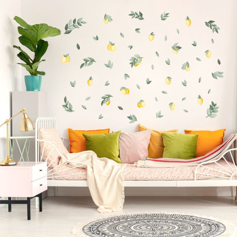 Stickers muraux Citrons et feuilles