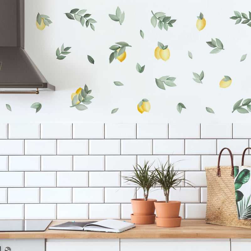 Stickers muraux Citrons et feuilles