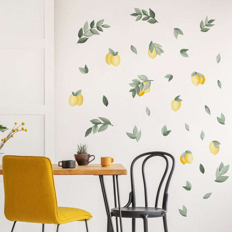 Stickers muraux Citrons et feuilles