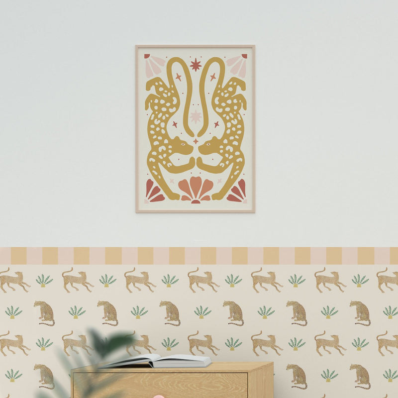 Leopard High-Five, Poster - Posters by Made of Sundays