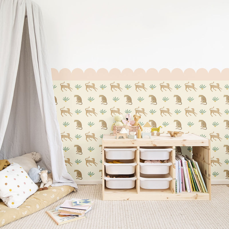 Leopards and Plants Wallpaper - Peel & Stick Wallpapers by Made of Sundays