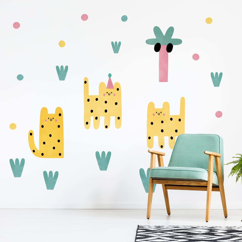 Leoparty Leopards and Plants Wall Stickers - Made of Sundays