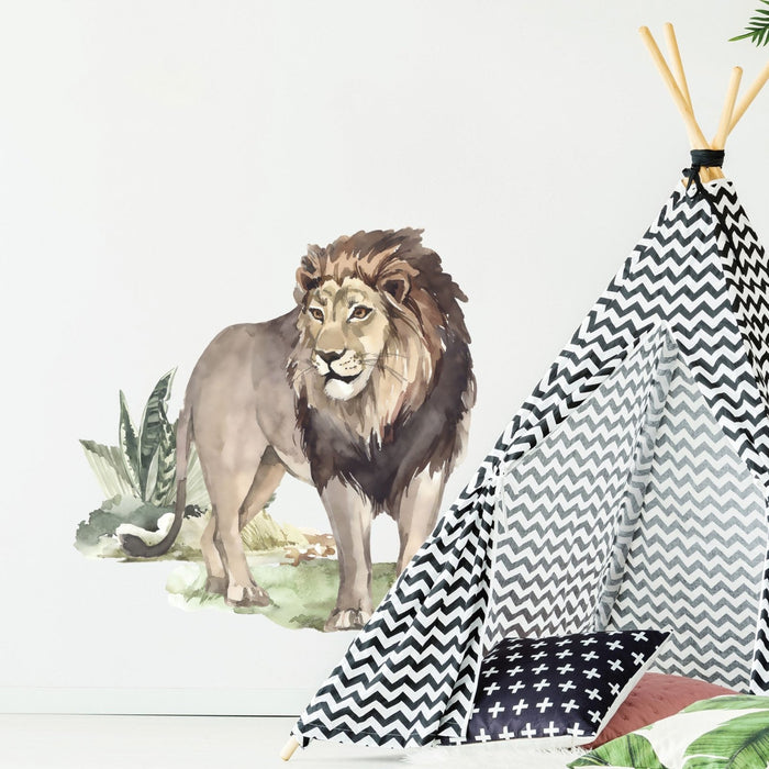Lion with plants Wall Sticker