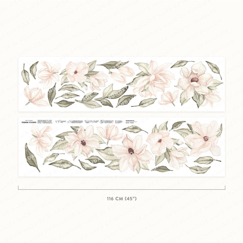 Autocollants Muraux Floraux Magnolia