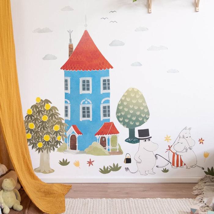 Autocollant mural maison Moomin