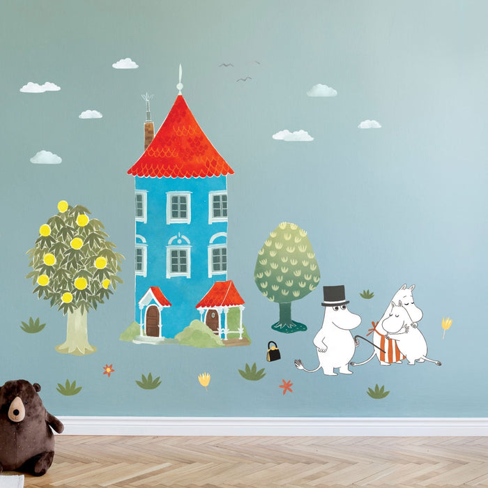Autocollant mural maison Moomin