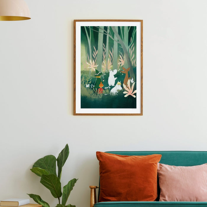 Moomin dans la forêt Poster