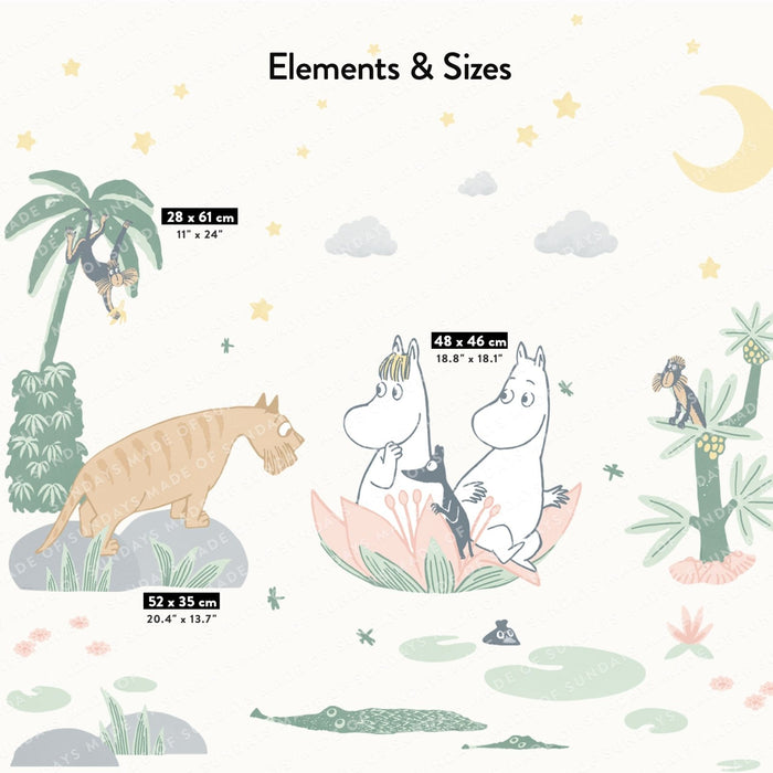 Moomin dans la jungle - Stickers muraux