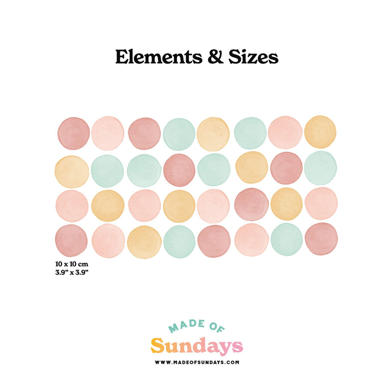 Neutral Mix Polka Dot Wall Stickers - Made of Sundays