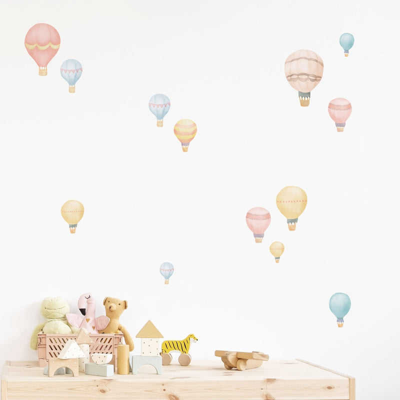 Night Sky Hot Air Balloons Wall Stickers - Wallpaper Stickers by Made of Sundays
