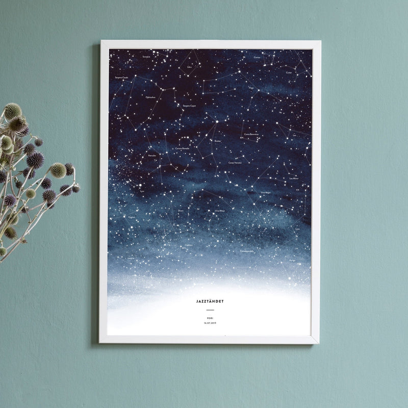 Night Sky Star Map, Indigo - Made of Sundays