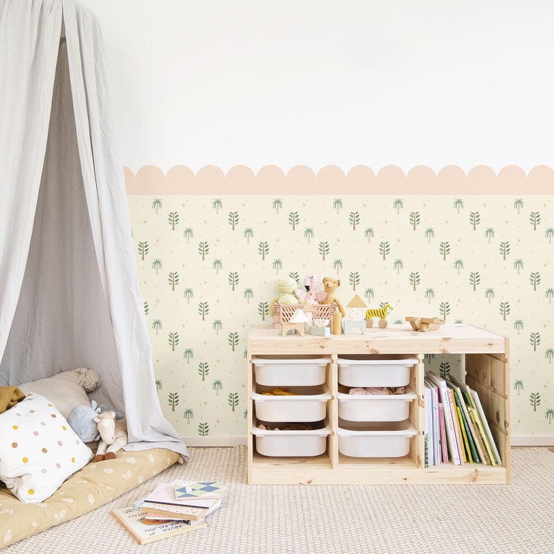 Palms and Stars Wallpaper - Peel & Stick Wallpapers by Made of Sundays