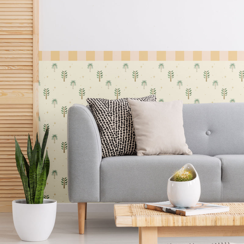 Palms and Stars Wallpaper - Peel & Stick Wallpapers by Made of Sundays