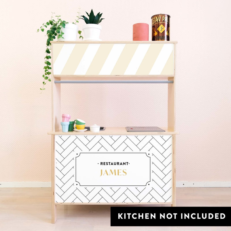 Au café - Stickers Cuisine Ikea Duktig Personnalisable