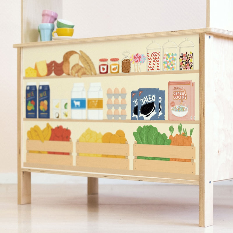 À l'épicerie - Stickers Cuisine Ikea Duktig Personnalisable