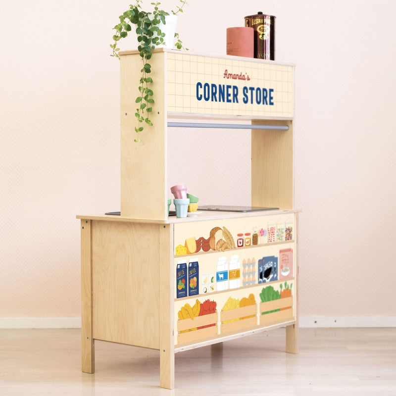 À l'épicerie - Stickers Cuisine Ikea Duktig Personnalisable