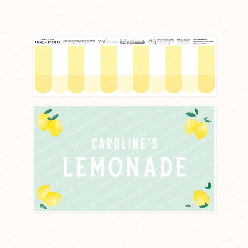 Stand de Limonade Menthe - Stickers Cuisine Ikea Duktig Personnalisable