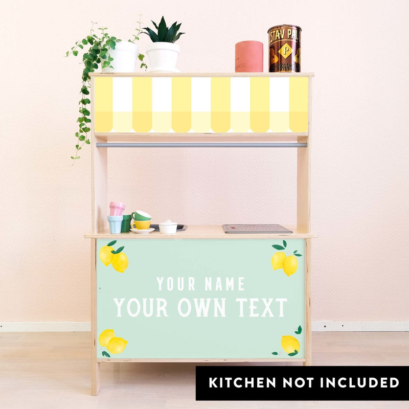 Stand de Limonade Menthe - Stickers Cuisine Ikea Duktig Personnalisable