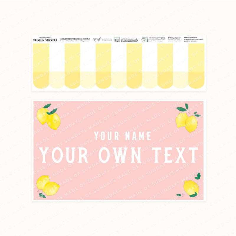 Stand de Limonade Rose - Stickers Cuisine Ikea Duktig Personnalisable