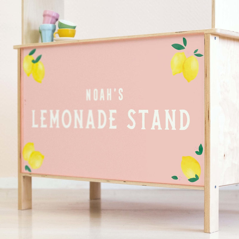 Stand de Limonade Rose - Stickers Cuisine Ikea Duktig Personnalisable