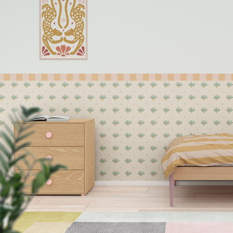 Pineapples and Dots Wallpaper - Peel & Stick Wallpapers by Made of Sundays