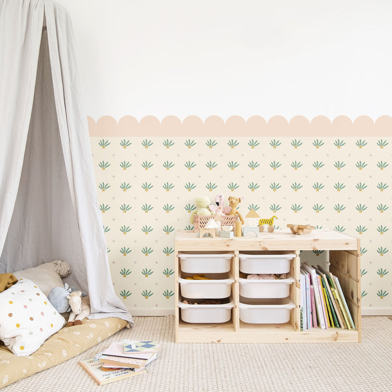 Pineapples and Dots Wallpaper - Peel & Stick Wallpapers by Made of Sundays