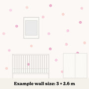 Pink Mix Polka Dot Wall Stickers - Made of Sundays