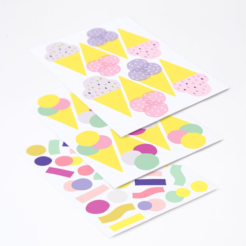 Pop Ice Cream Wall Stickers Theme Pack, wall decals by Made of Sundays