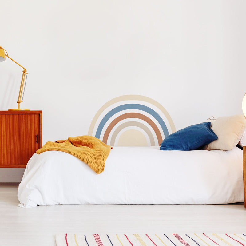 Rainbow Mural wall sticker, Blue Boho