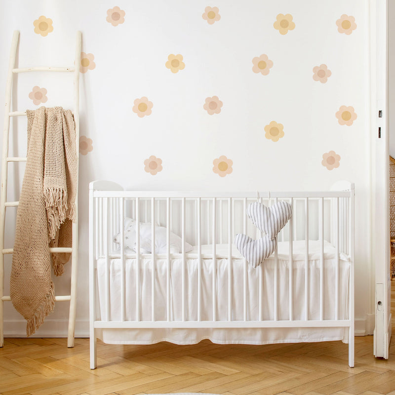Scandinavian Small Daisy Flowers Wall Stickers - Made of Sundays