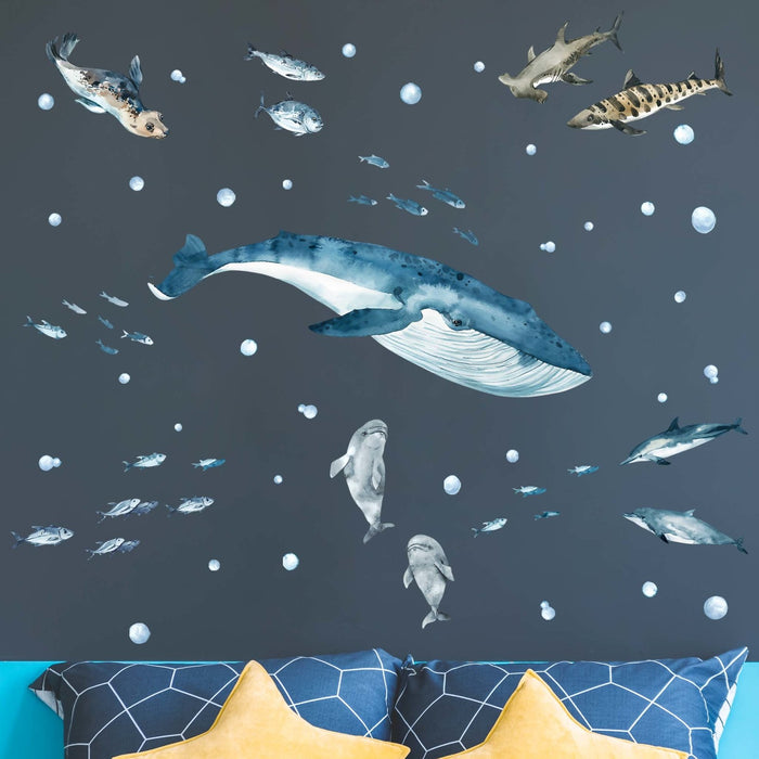 Dauphins, Baleines et Requins - Stickers muraux